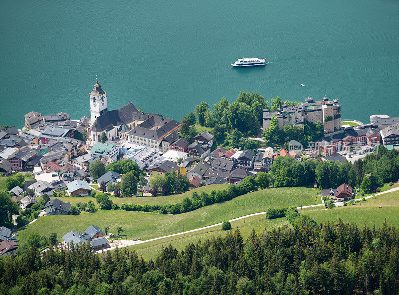 St. Wolfgang im Salzkammergut与Ferry, Wolfgangsee，奥地利